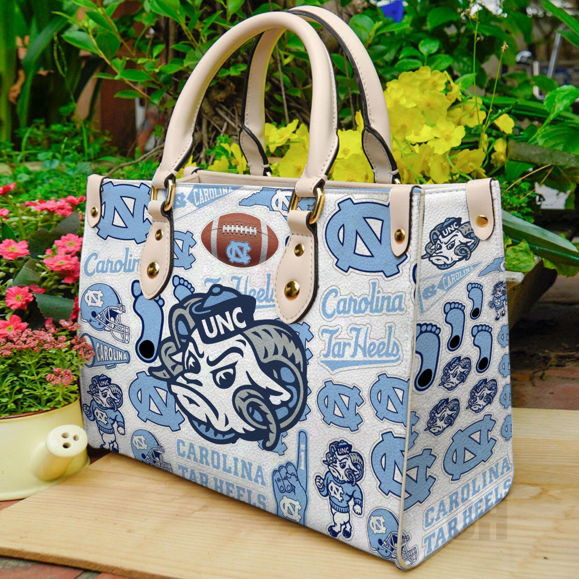 Tar Heels Women Leather Hand Bag