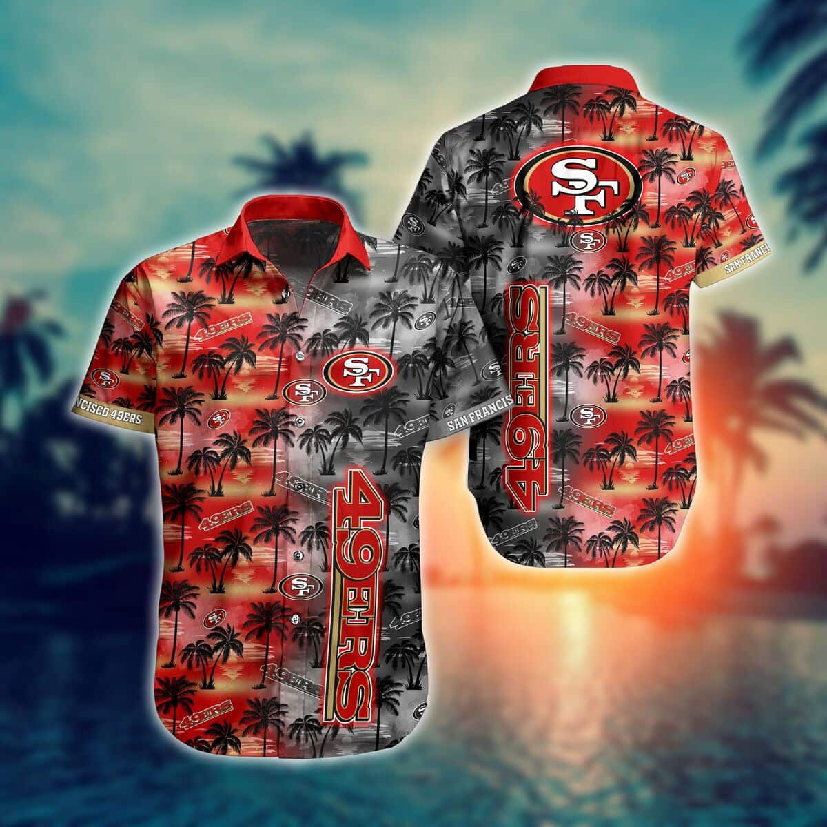 Vintage NFL San Francisco 49Ers Hawaiian Shirt SP