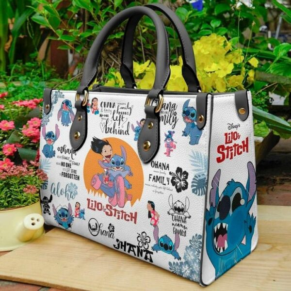 Lilo and Stitch 1 Funny Lover Women Leather Hand Bag