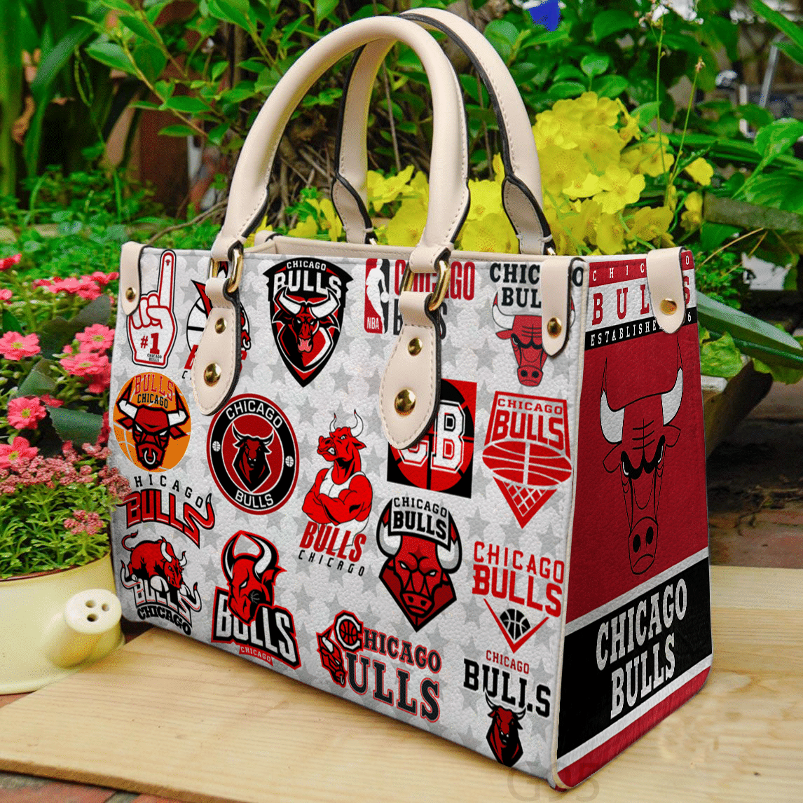 Chicago Bulls 2 Women Leather Hand Bag