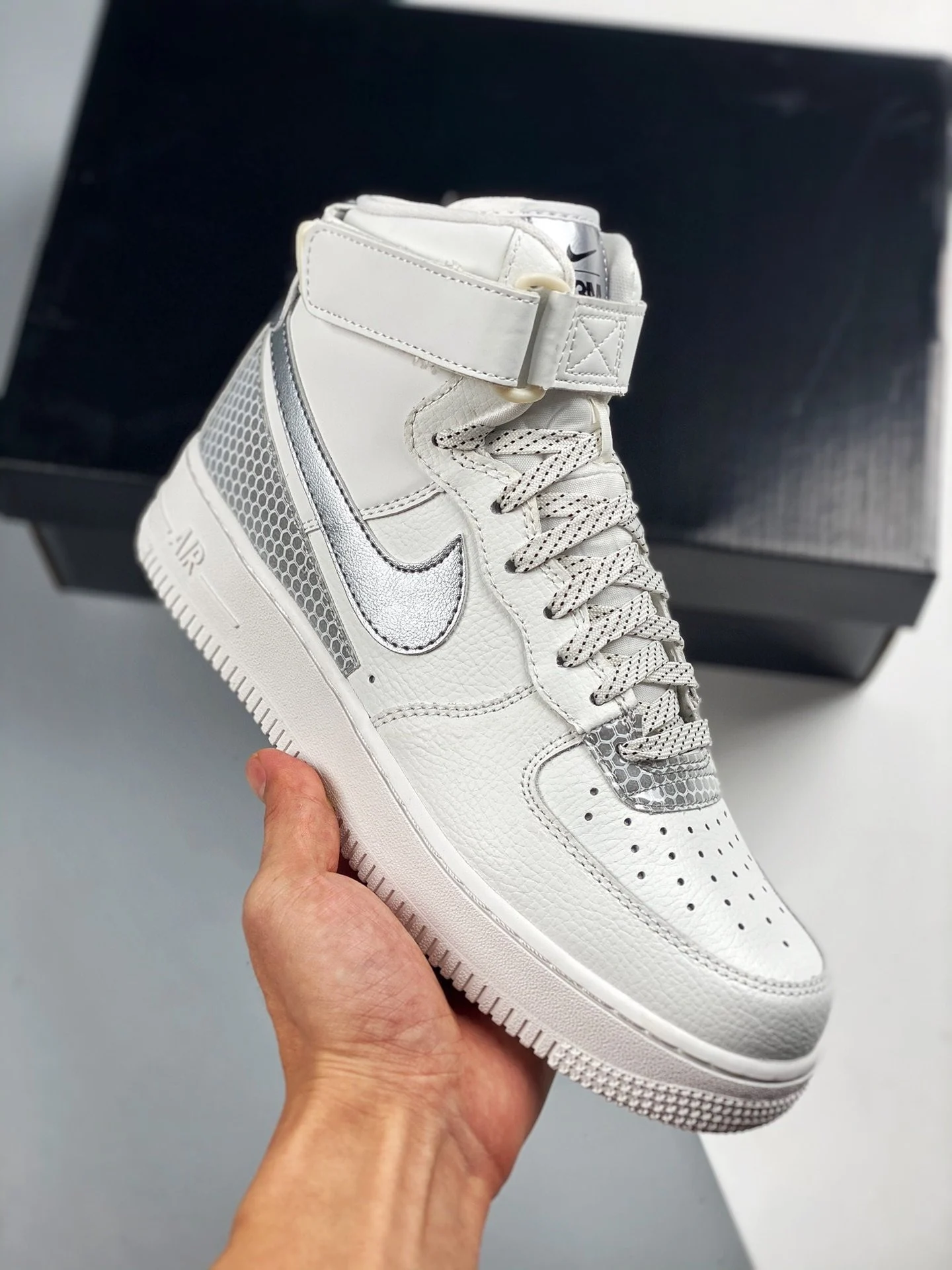 3M x Nike Air Force 1 High White Silver CU4159-100 For Sale