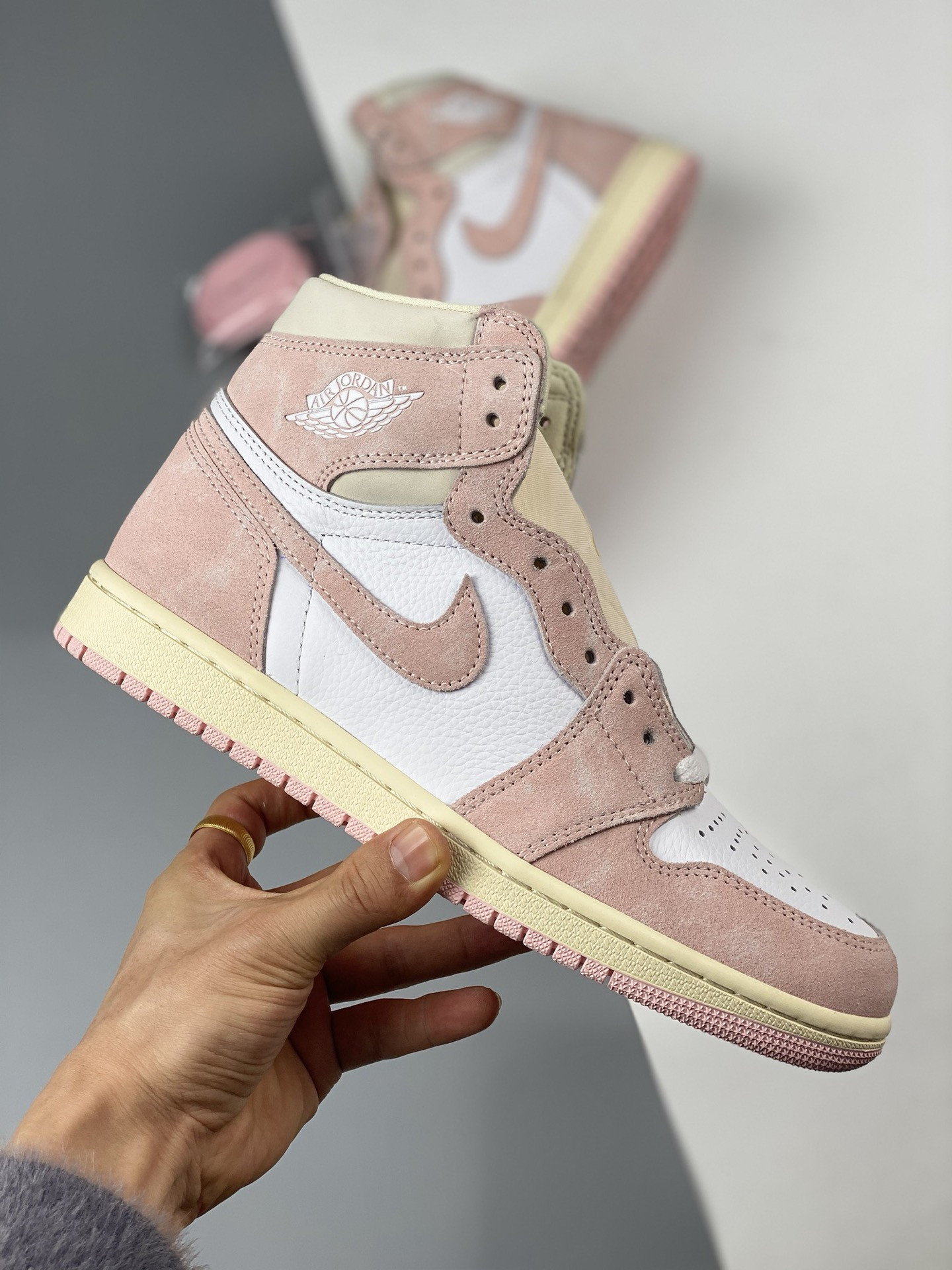 Air Jordan 1 High Washed Pink Atmosphere White Muslin Sail For Sale