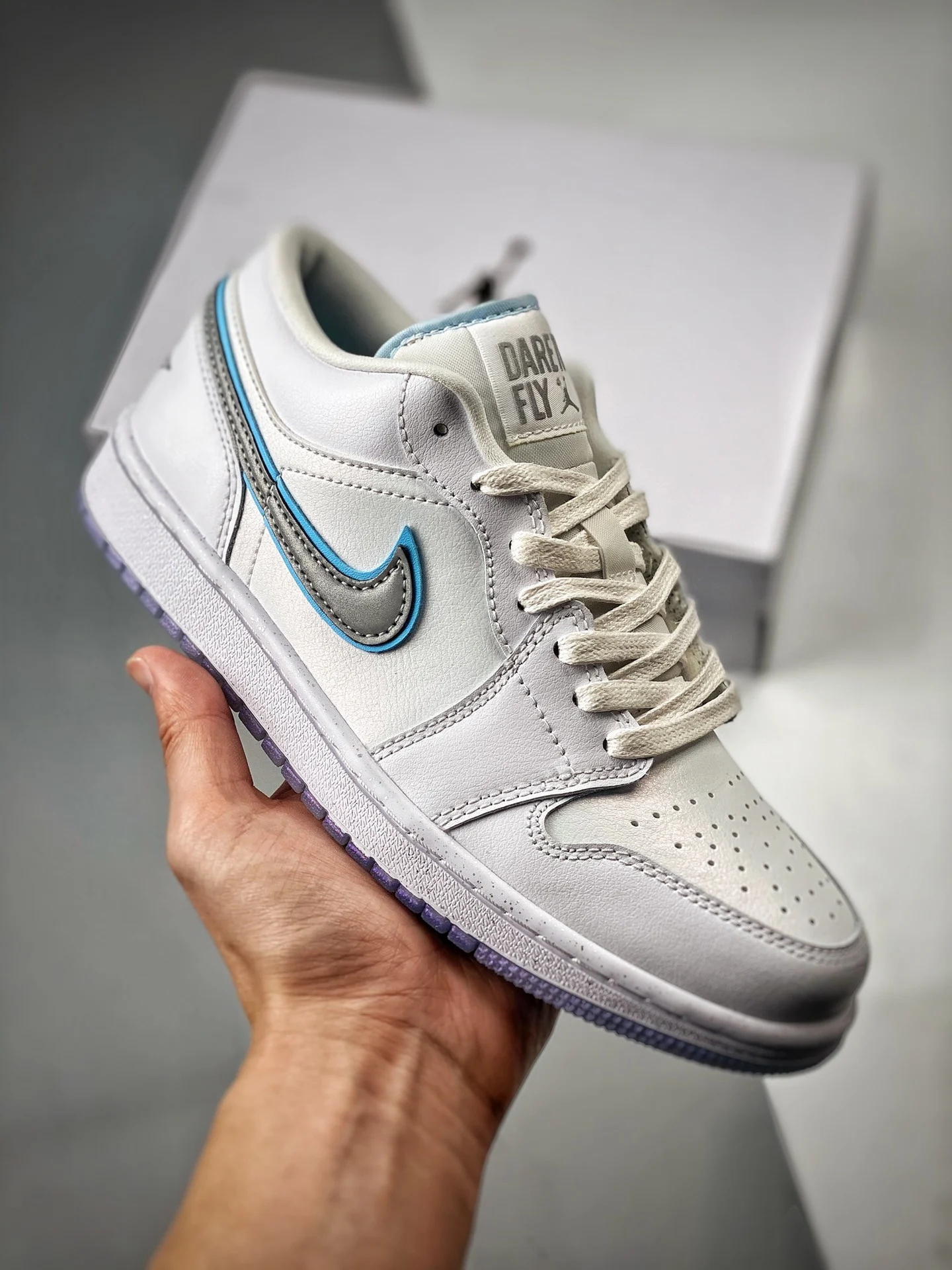 Air Jordan 1 Low Dare To Fly White Blue FB1874-101 For Sale