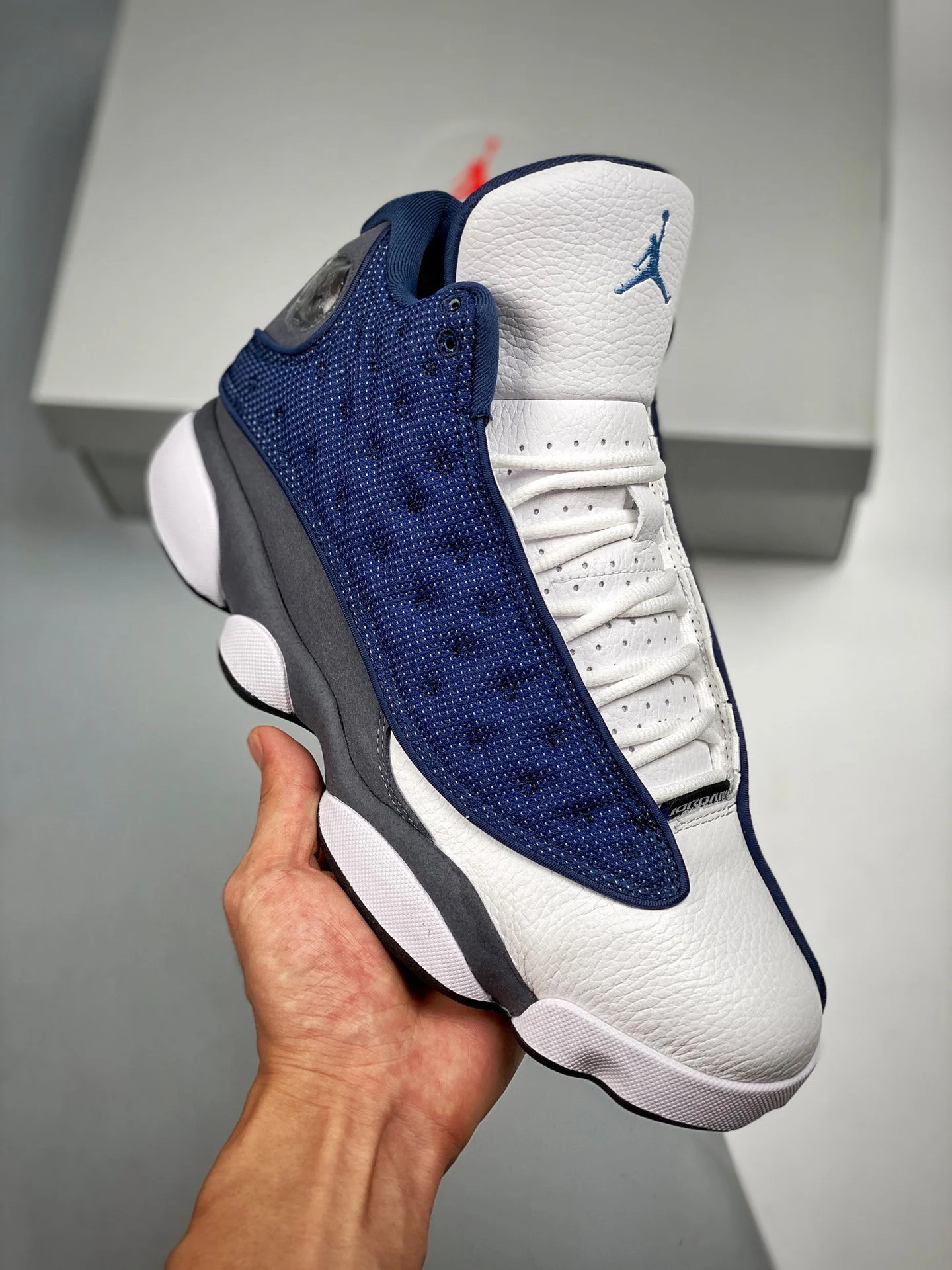 Air Jordan 13 Flint Navy Flint Grey-White-University Blue On Sale