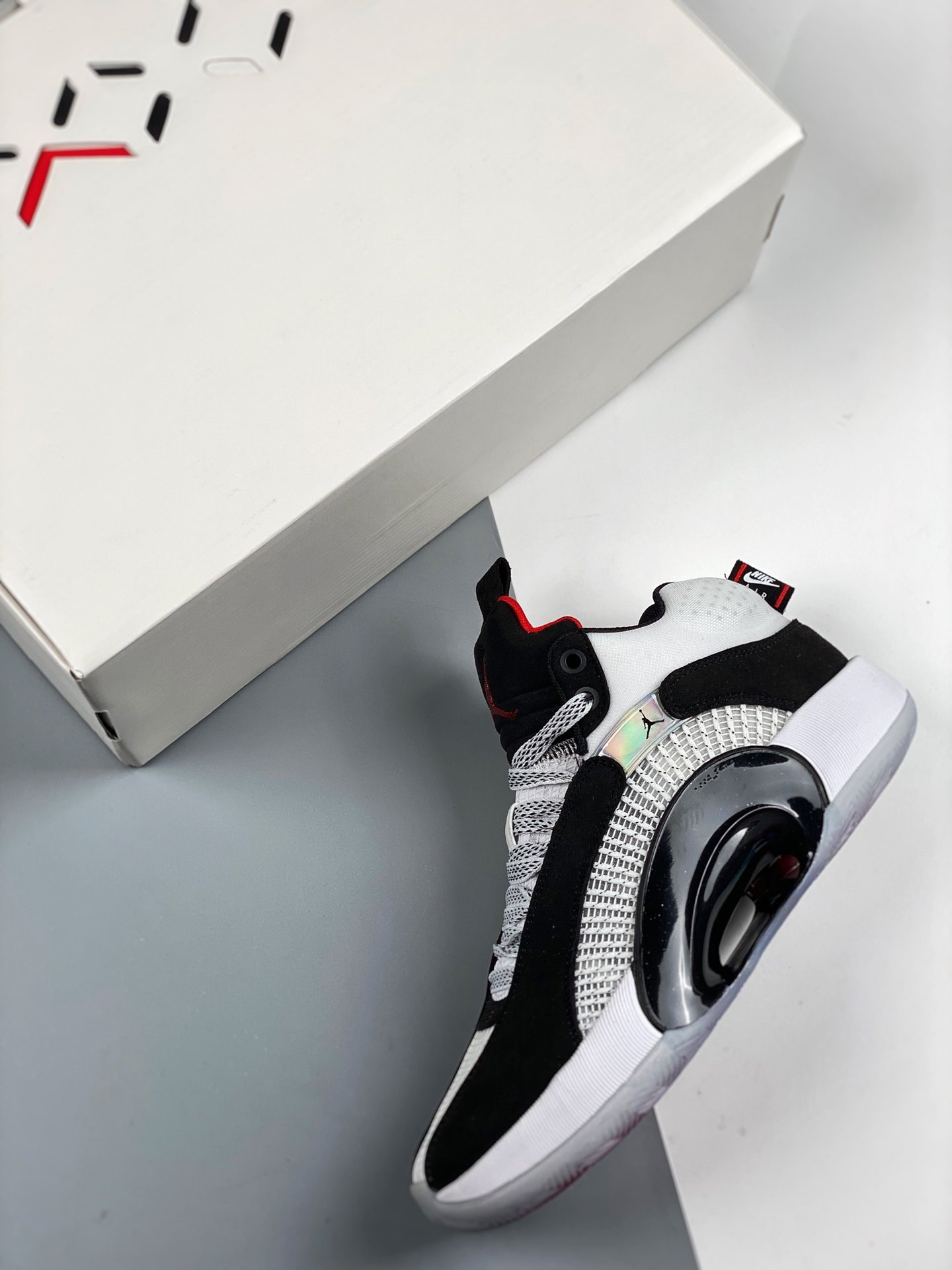 Air Jordan 35 DNA White Black-Fire Red On Sale