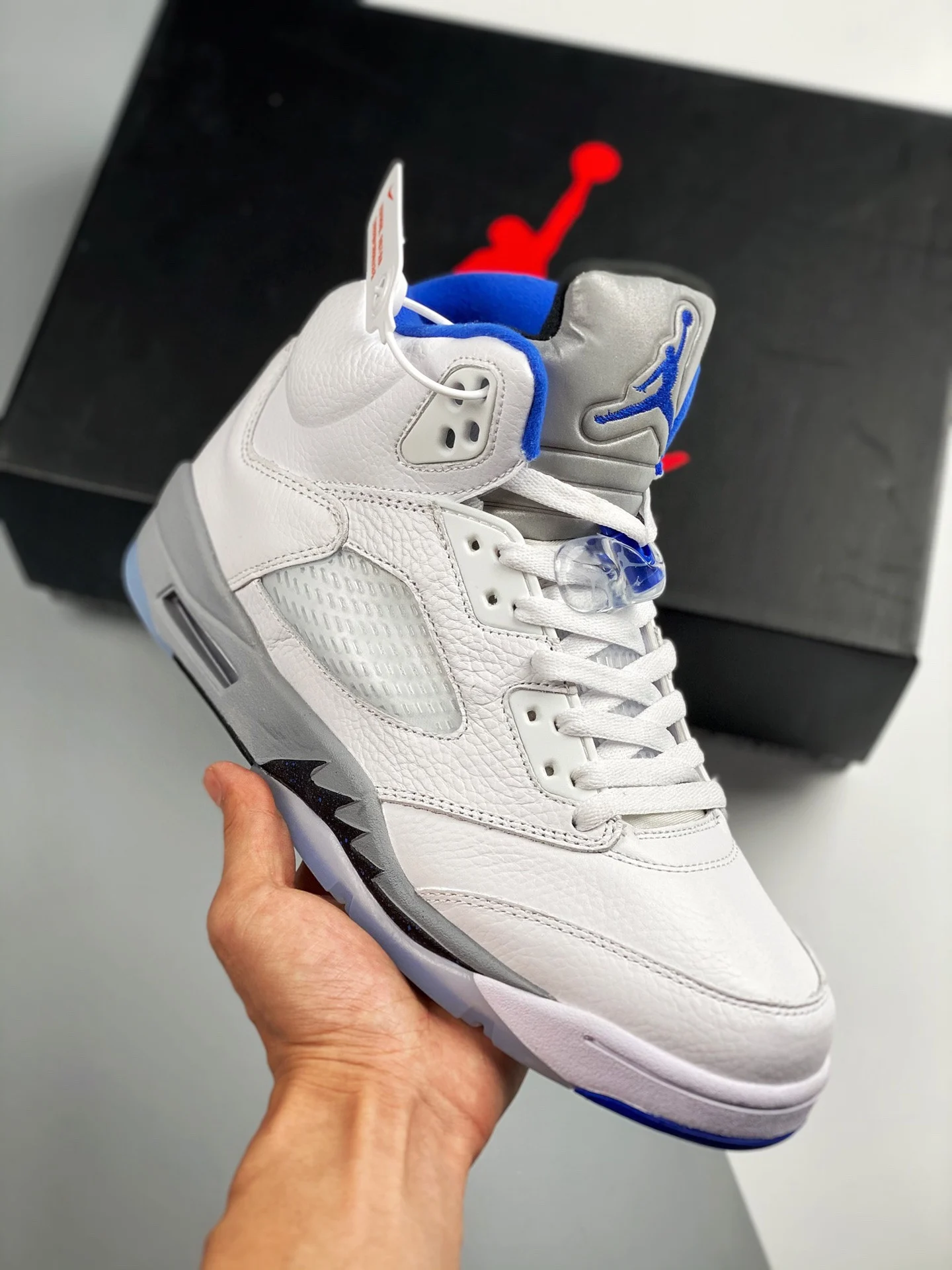 Air Jordan 5 Stealth 2.0 White Stealth-Black-Hyper Royal For Sale