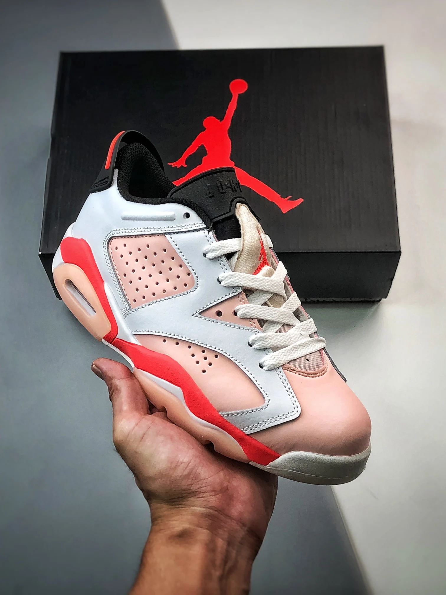 Air Jordan 6 GS White Atmosphere-Infrared 23-Black For Sale