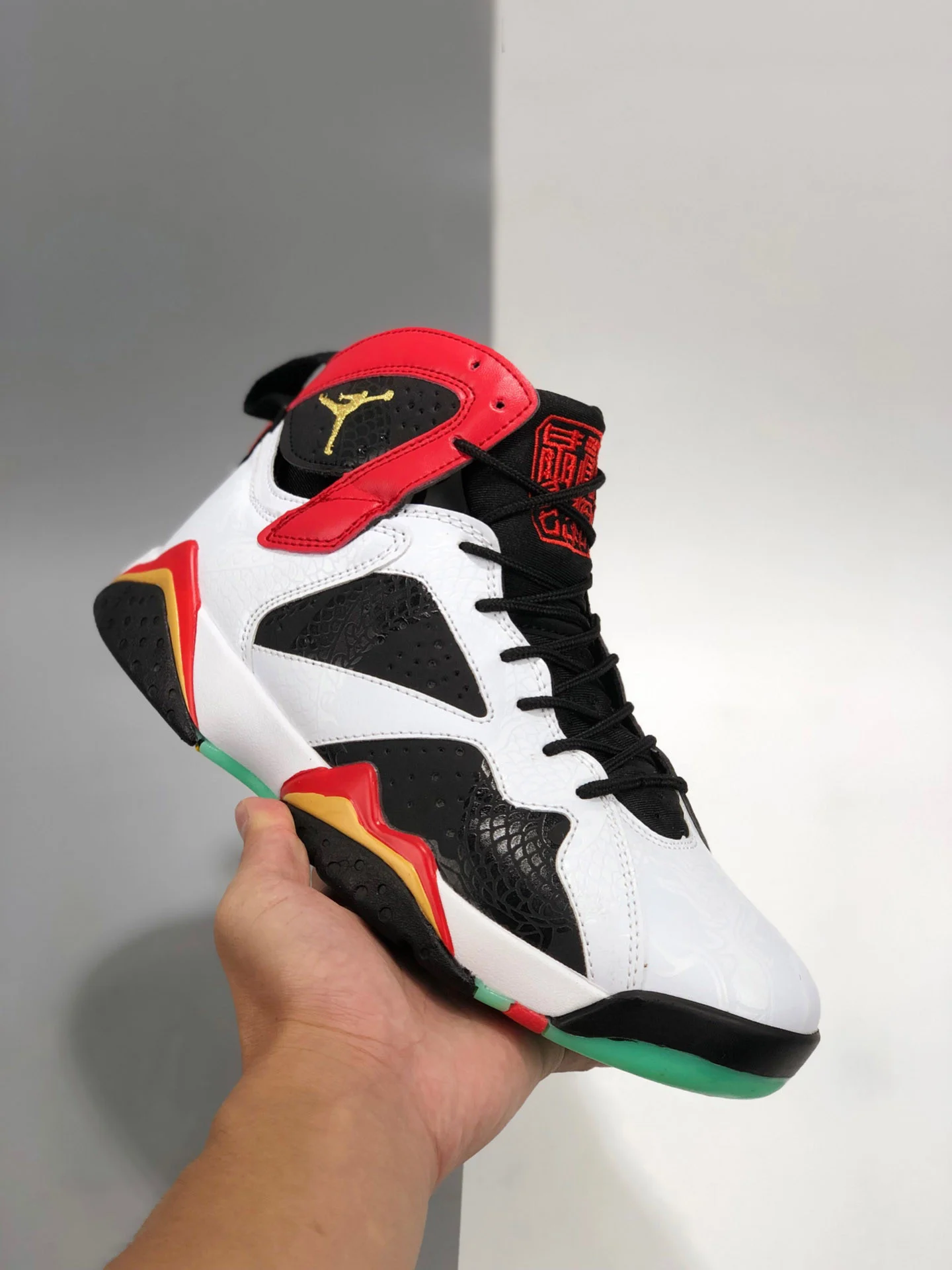 Air Jordan 7 GC China White Chile Red-Black-Metallic Gold For Sale