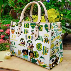 Oregon Ducks Women Leather Hand Bag