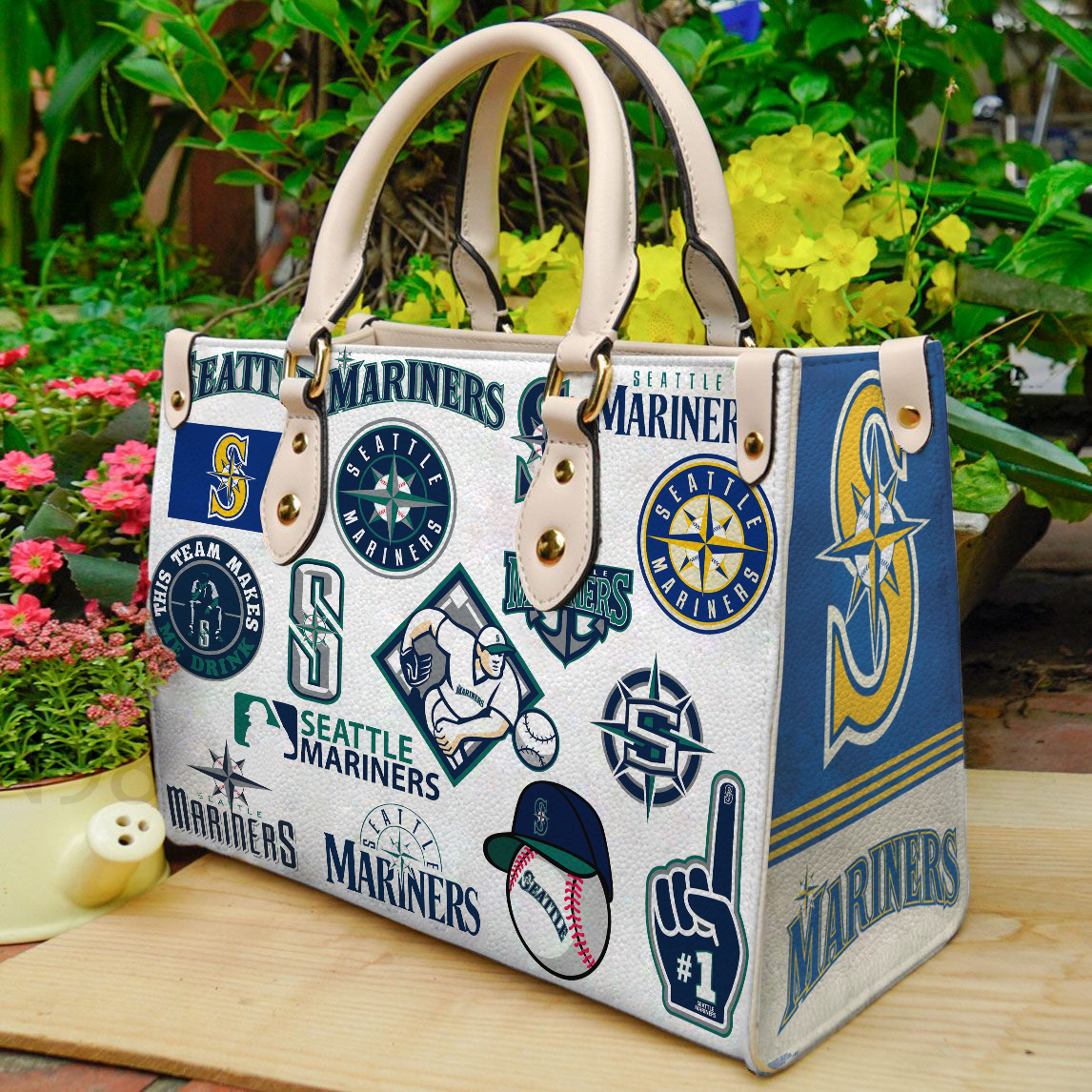 Seattle Mariners Women Leather Hand Bag