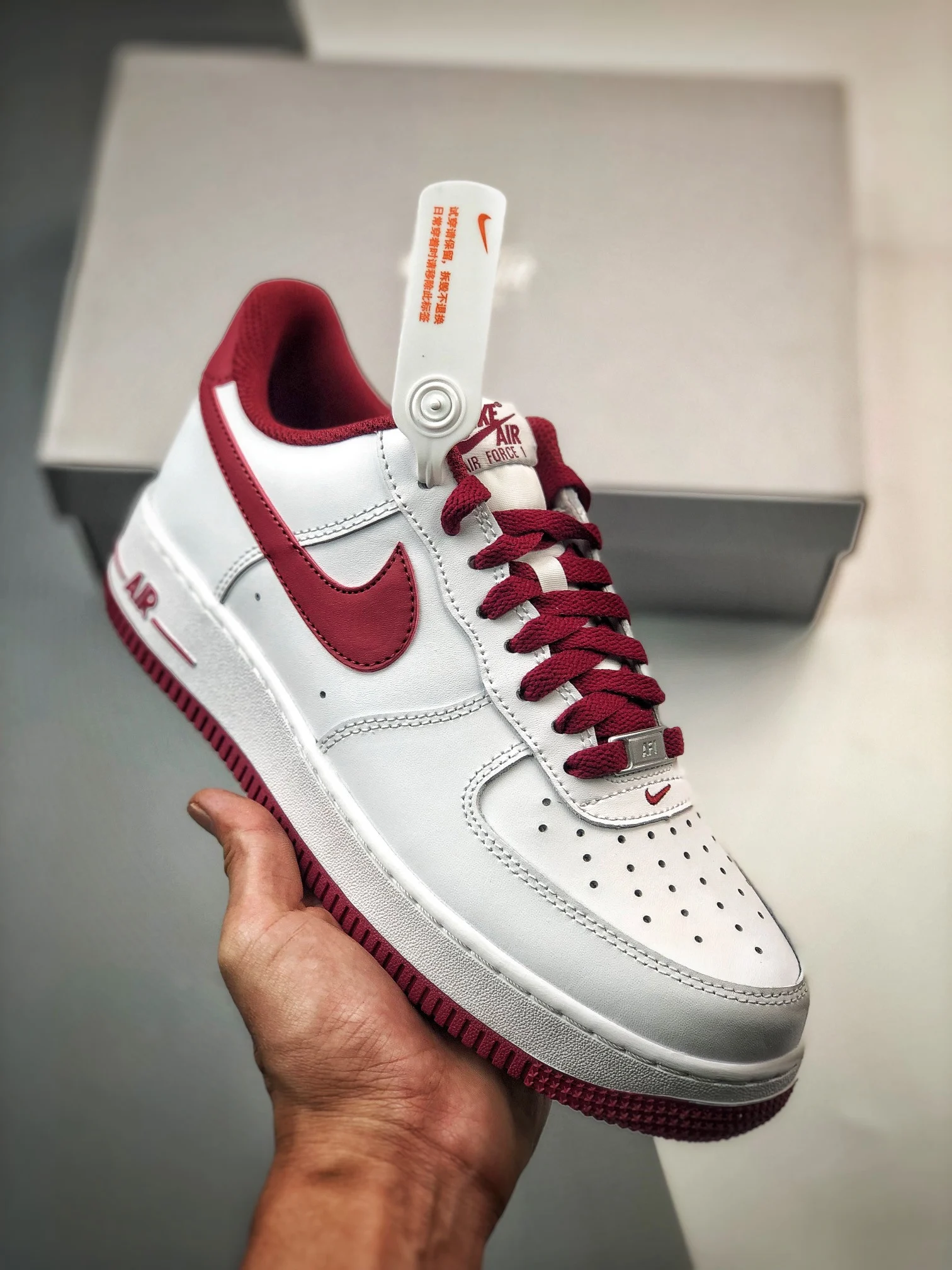 Nike Air Force 1 Low White Light Bordeaux DH7561-101 For Sale