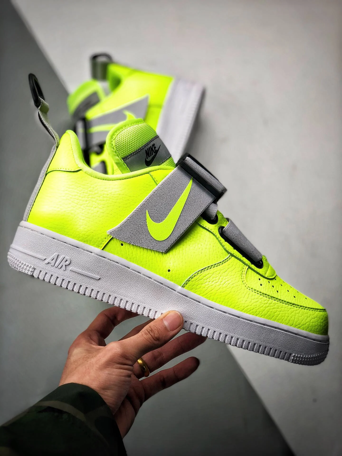 Nike Air Force 1 Utility Volt Black-White AO1531-700 For Sale