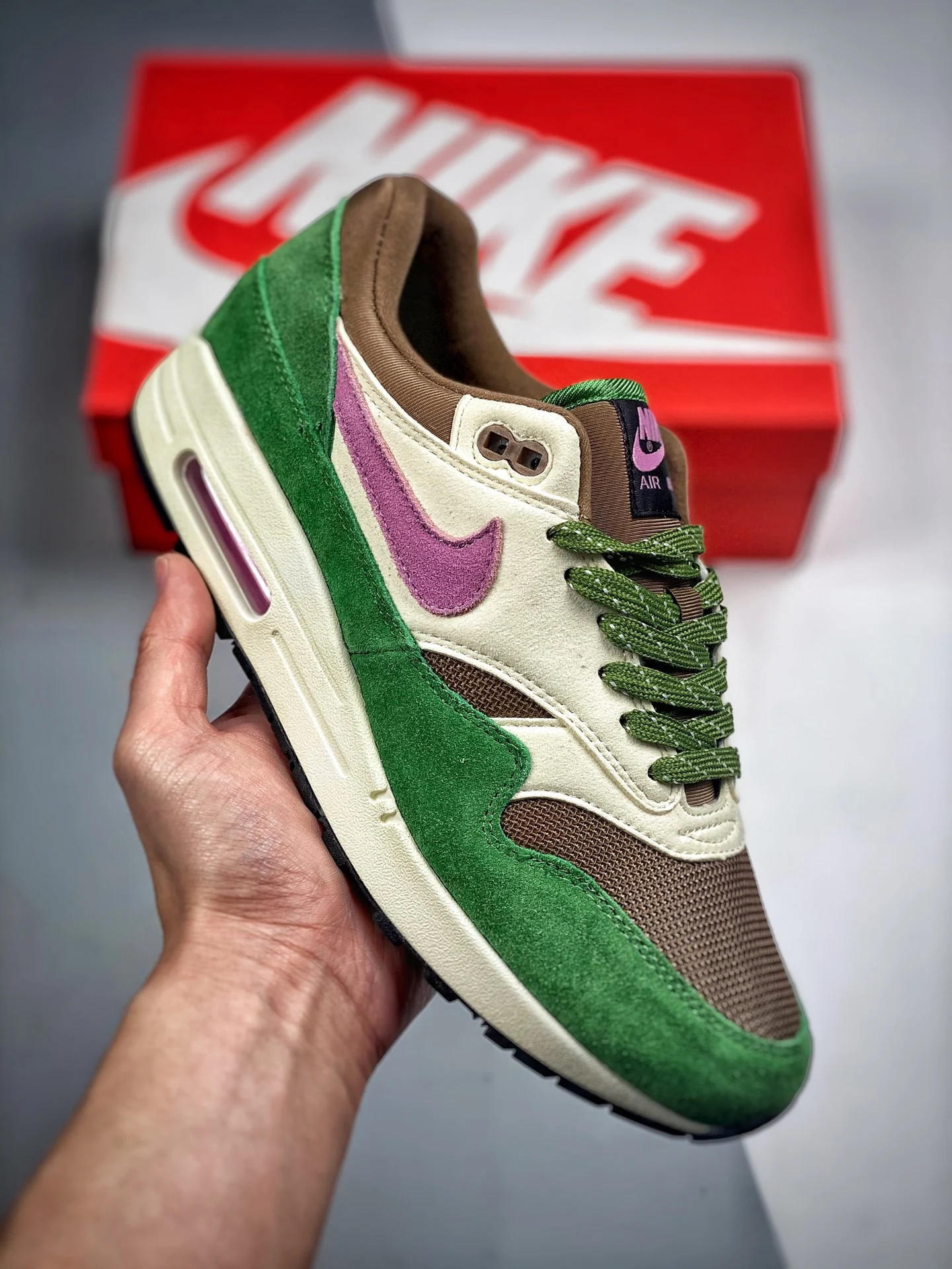 Nike Air Max 1 Treeline Light Bordeax Dark Driftwood DR9773-300 For Sale