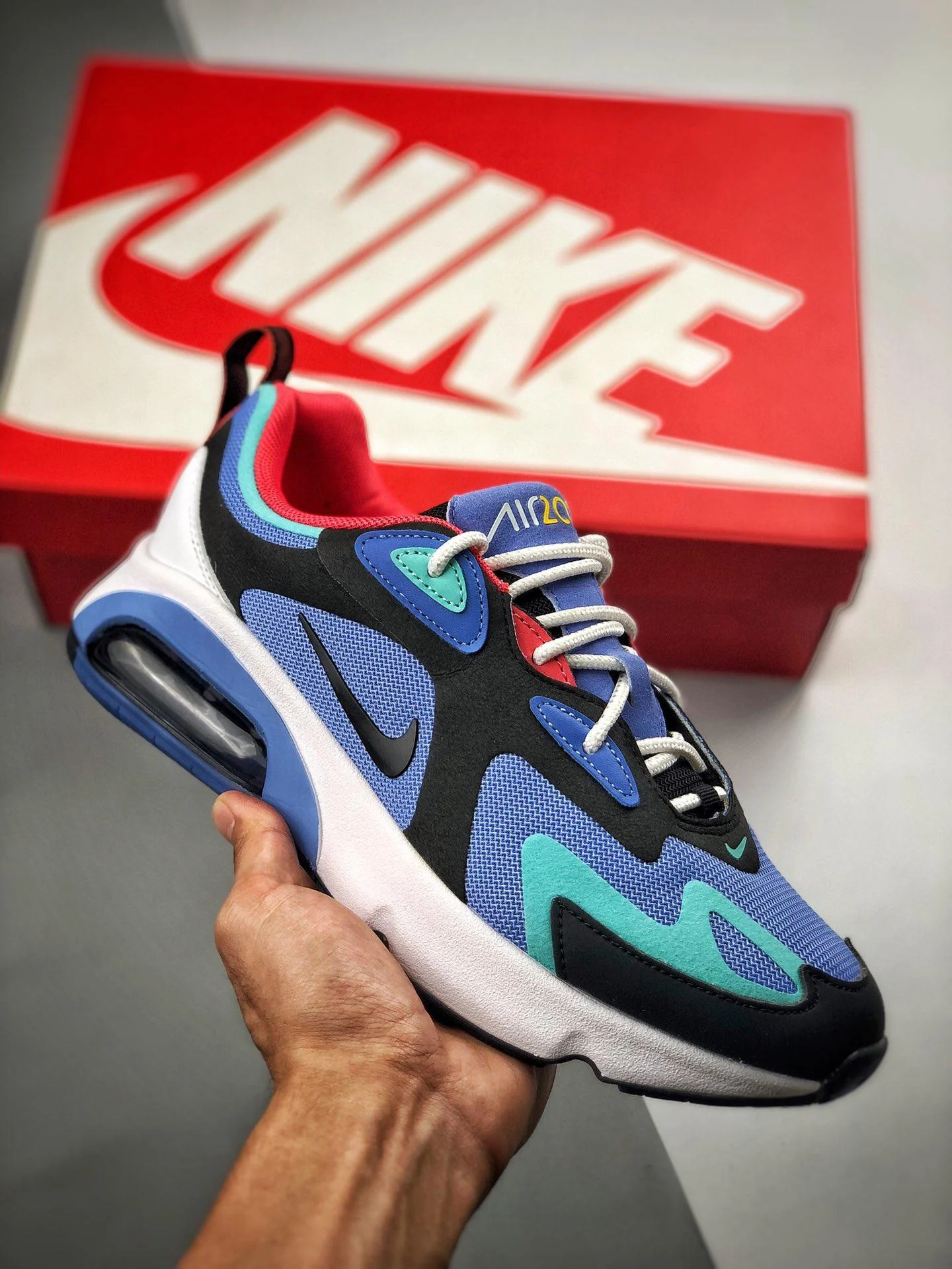 Nike Air Max 200 Royal Pulse Oil Grey-Light Aqua For Sale