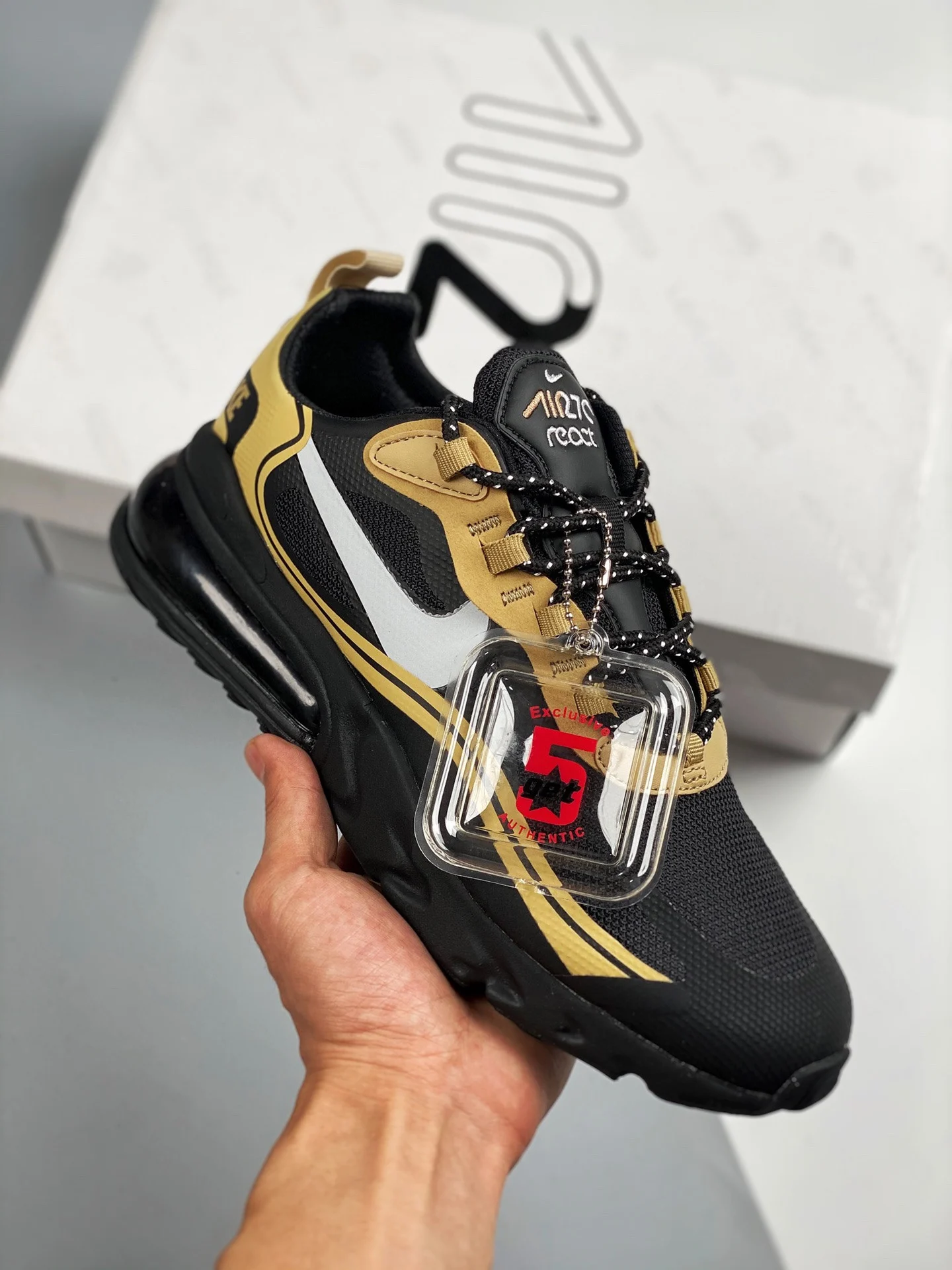 Nike Air Max 270 React Just Do It Black Brown For Sale