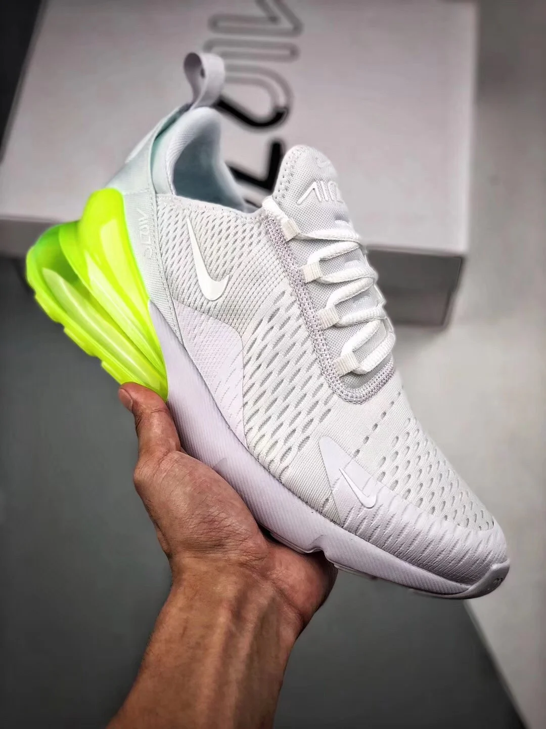 Nike Air Max 270 White Volt AH8050-104 For Sale