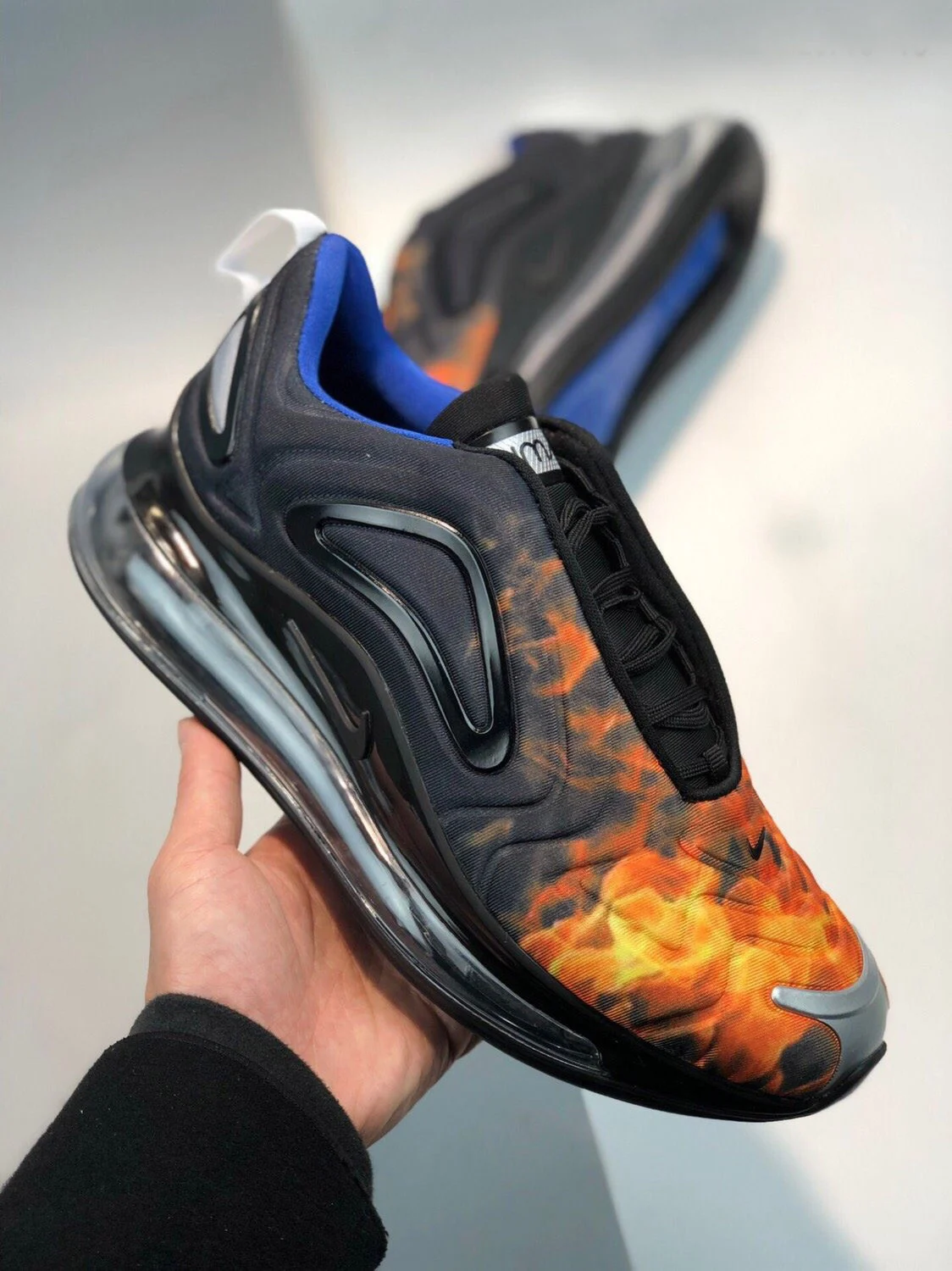 Nike Air Max 720 Space Capsule Black Metallic Silver-Space Blue For Sale