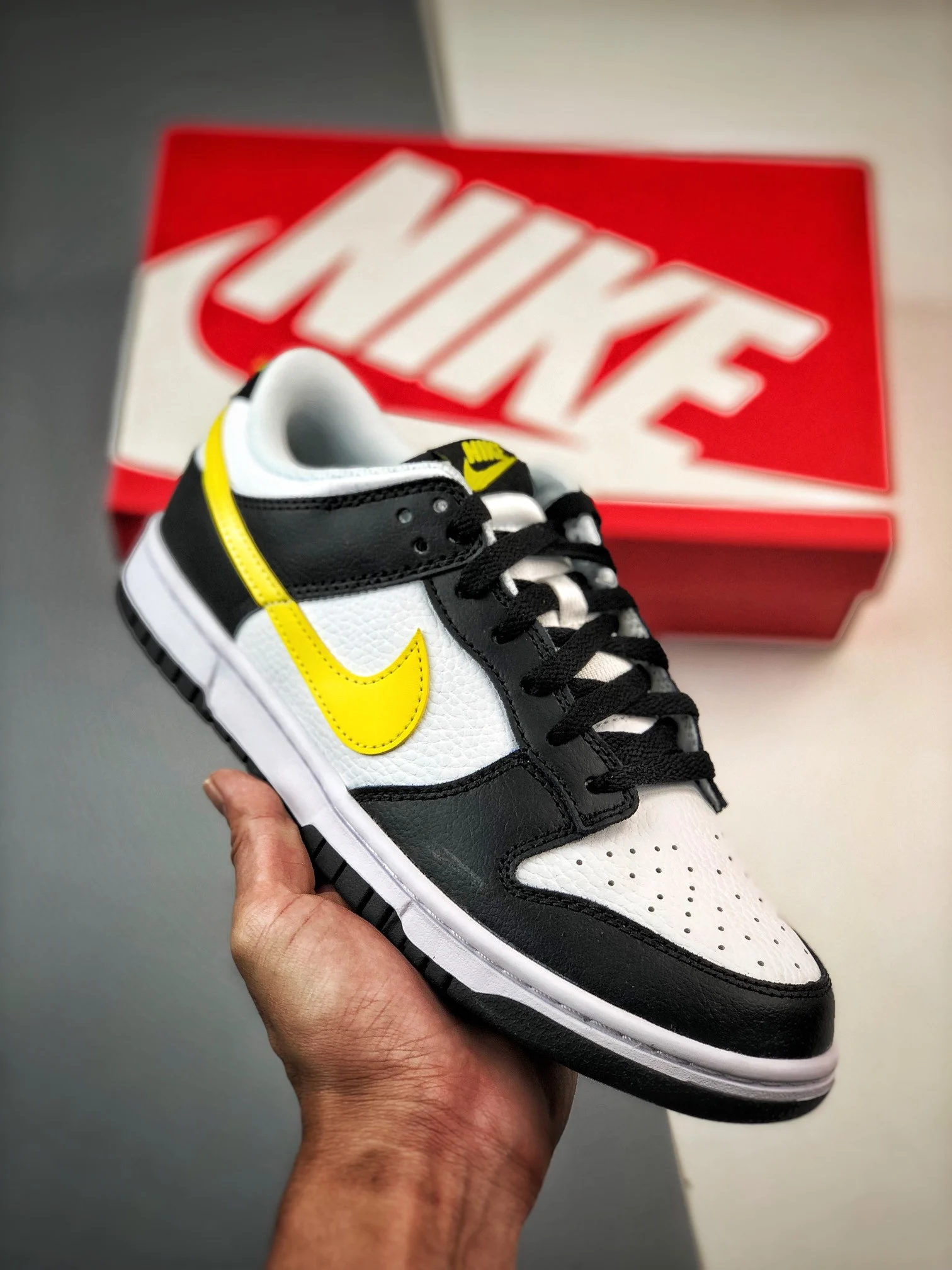 Nike Dunk Low Black Yellow White FQ2431-001 For Sale