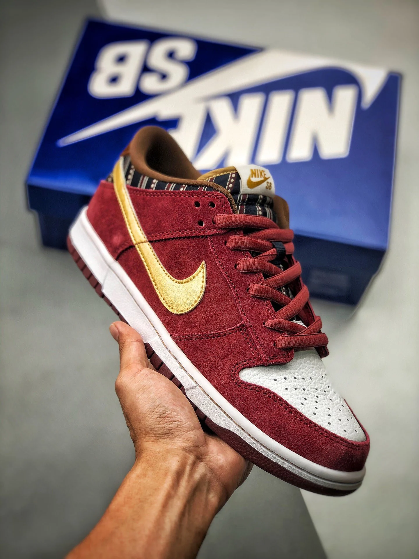 Nike SB Dunk Low Anchorman Team Red Metallic Gold For Sale