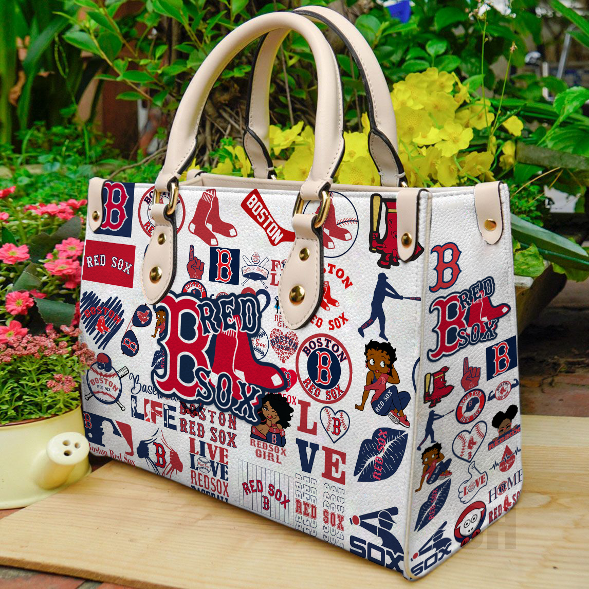 Boston Red Sox Women Leather Hand Bag