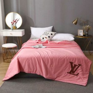 Louis Vuitton Logo Brand Bedding Set Bedroom Bedspread Luxury Home Decor