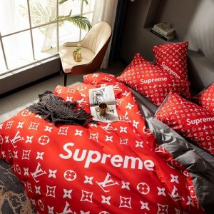 Louis Vuitton Sp Louis Vuitton Logo Brand Bedding Set Luxury Home Decor Bedroom Bedspread