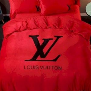 Louis Vuitton Customized Logo Brand Bedding Set Home Decor Bedspread Luxury Bedroom