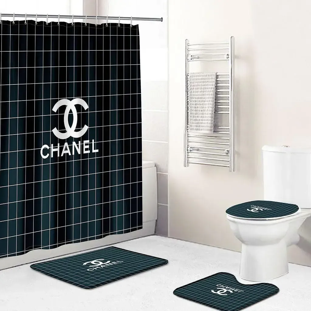 Chanel Bathroom Set Home Decor Bath Mat Luxury Fashion Brand Hypebeast