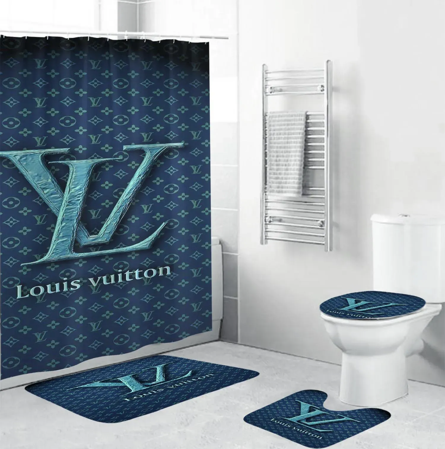 Louis Vuitton Bathroom Set Bath Mat Hypebeast Luxury Fashion Brand Home Decor