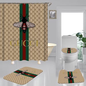 Gucci Combo Bathroom Set Home Decor Bath Mat Luxury Fashion Brand Hypebeast