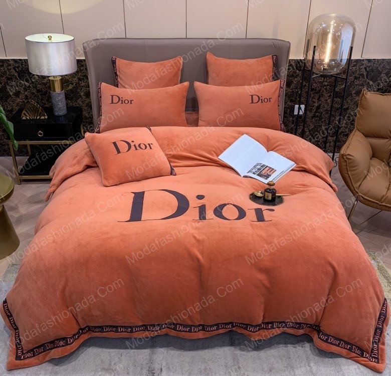 Christian Dior Logo Brand Bedding Set Bedroom Home Decor Luxury Bedspread