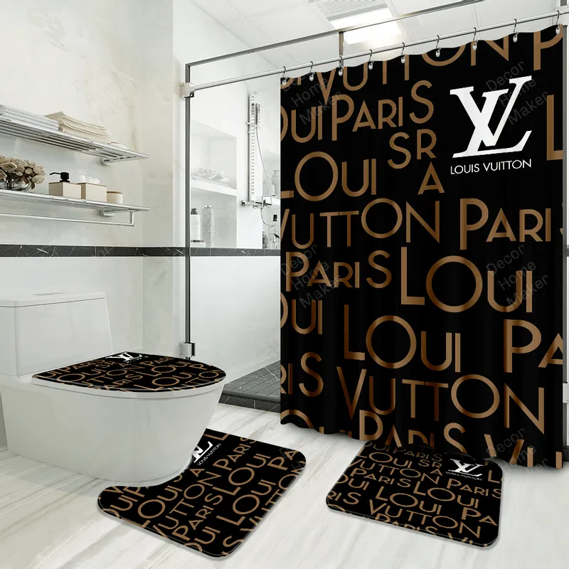 Louis Vuitton Lv Louis Vuitton Bathroom Set Bath Mat Home Decor Hypebeast Luxury Fashion Brand