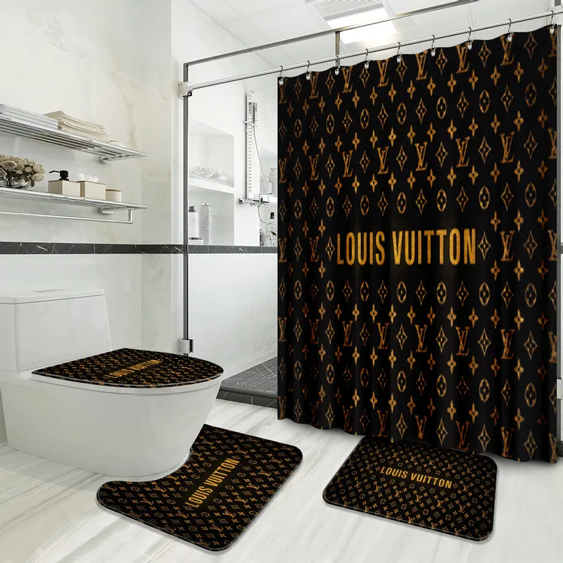 Louis Vuitton Lv Louis Vuitton Bathroom Set Home Decor Hypebeast Luxury Fashion Brand Bath Mat