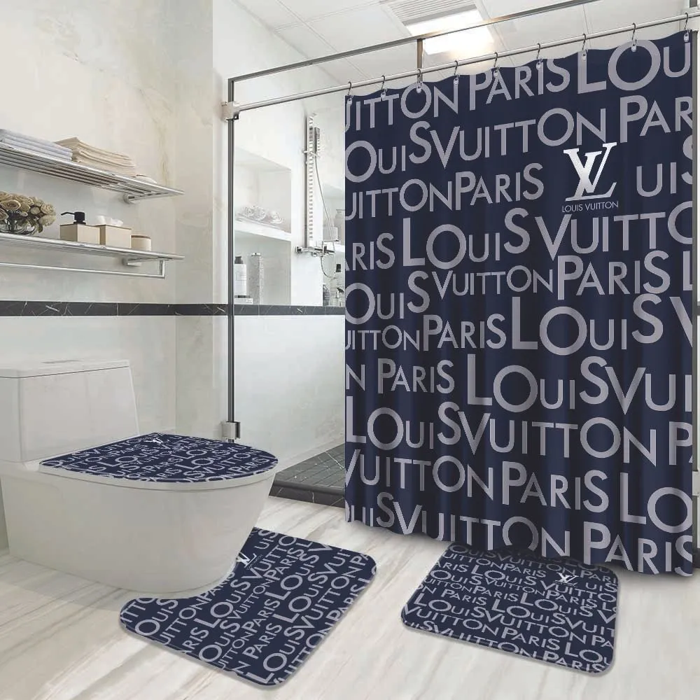 Louis Vuitton Lv Louis Vuitton Bathroom Set Hypebeast Luxury Fashion Brand Bath Mat Home Decor