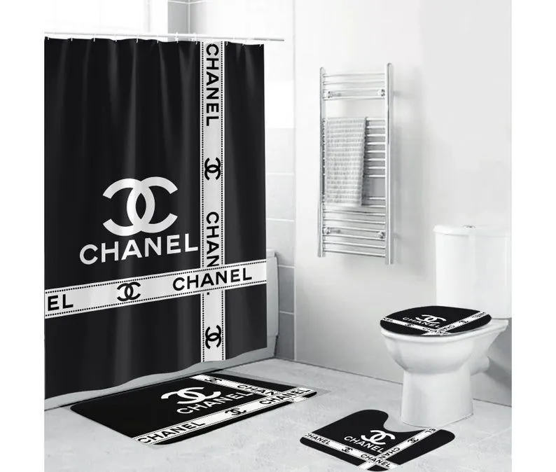 Chanel Bathroom Set Bath Mat Home Decor Hypebeast Luxury Fashion Brand