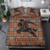 Burberry Logo Brand Bedding Set Bedspread Luxury Bedroom Home Decor