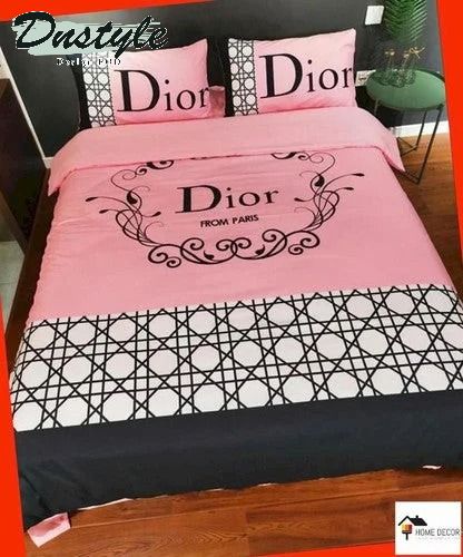 Dior Logo Brand Bedding Set Luxury Bedspread Bedroom Home Decor