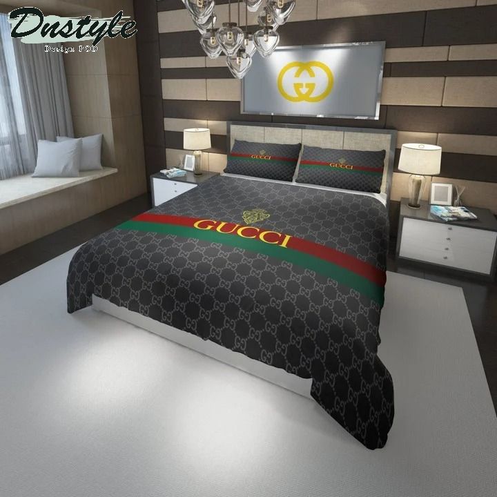 Gucci Italian Logo Brand Bedding Set Bedroom Home Decor Bedspread Luxury