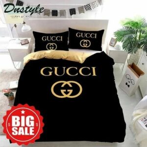 Gucci Logo Brand Bedding Set Home Decor Bedspread Luxury Bedroom