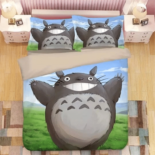 Tonari No Totoro Logo Brand Bedding Set Home Decor Luxury Bedspread Bedroom