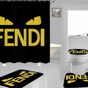 Fendi Black Bathroom Set Hypebeast Luxury Fashion Brand Bath Mat Home Decor