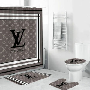 Louis Vuitton Lv Bathroom Set Luxury Fashion Brand Hypebeast Bath Mat Home Decor