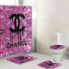 Chanel Glitter Bathroom Set Luxury Fashion Brand Hypebeast Home Decor Bath Mat