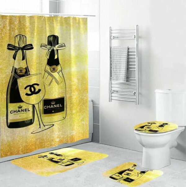 Chanel Wine Bathroom Set Hypebeast Home Decor Luxury Fashion Brand Bath Mat