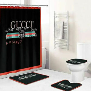 Gucci Black Bathroom Set Hypebeast Home Decor Luxury Fashion Brand Bath Mat