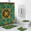 Gianni Versace Green Bathroom Set Bath Mat Hypebeast Luxury Fashion Brand Home Decor