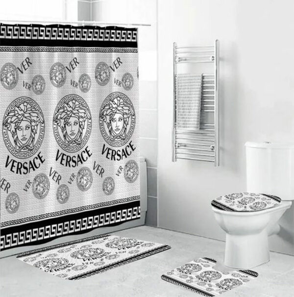 Gianni Versace Black White Bathroom Set Luxury Fashion Brand Bath Mat Home Decor Hypebeast