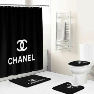 Chanel Black Bathroom Set Home Decor Luxury Fashion Brand Hypebeast Bath Mat