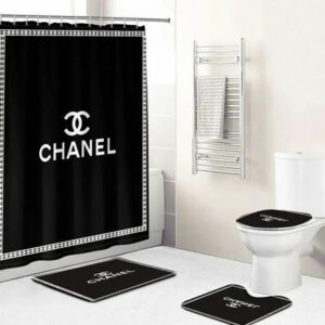 Chanel Black White Bathroom Set Hypebeast Home Decor Bath Mat Luxury Fashion Brand