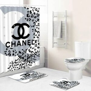 Chanel Leopard Bathroom Set Bath Mat Hypebeast Home Decor Luxury Fashion Brand